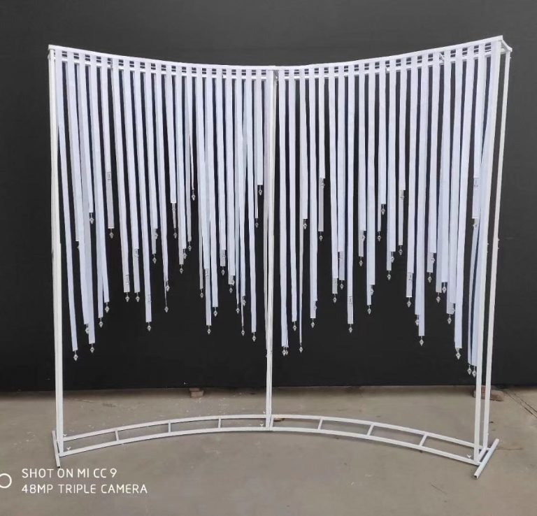 Modern Curved Backdrop Wedding Arch Stand | Event Decor Supply